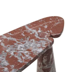 Online Pamono Mid-Century Italian Console Table in Red Marble by Angelo Mangiarotti for Skipper, 1970s