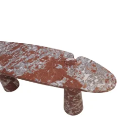 Online Pamono Mid-Century Italian Console Table in Red Marble by Angelo Mangiarotti for Skipper, 1970s