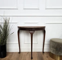 Best Pamono Mid-Century Italian Demi-Lune Console Side Table in Wood, 1960s