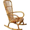 Pamono Mid-Century Italian French Riviera Rattan & Bamboo Rocking Chair, 1960s> Rocking Chairs
