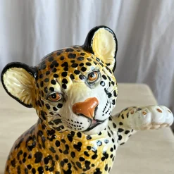 Outlet Pamono Mid-Century Italian Handmade Ceramic Baby Leopards, 1970s, Set of 2