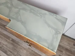 Pamono Mid-Century Italian Maple and Glass Chest of Drawers with Brass Details, 1950s><noscript><img width=
