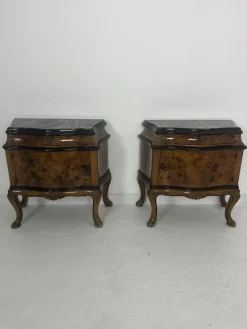 Sale Pamono Mid-Century Italian Marble Top Nightstands, 1950s, Set of 2