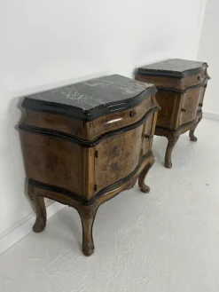 Sale Pamono Mid-Century Italian Marble Top Nightstands, 1950s, Set of 2