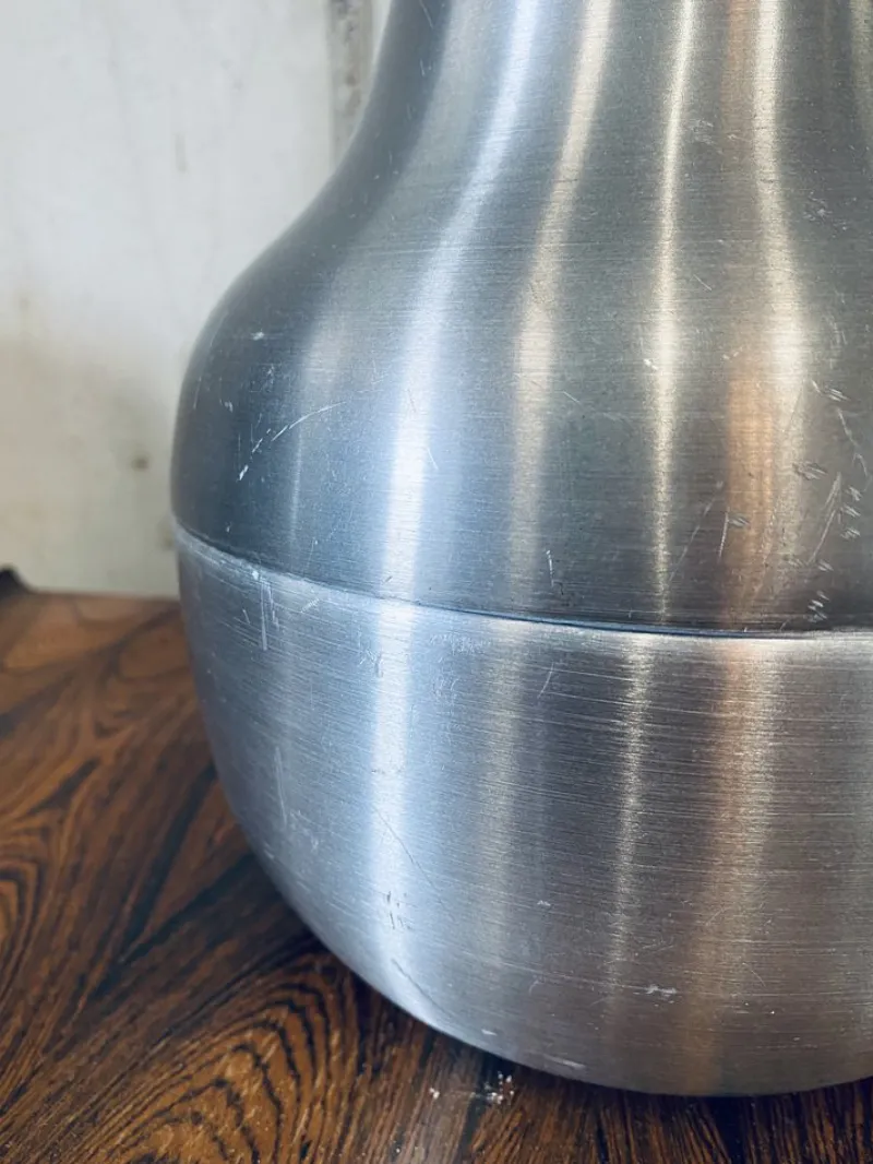 Pamono Mid-Century Italian Pear Ice Bucket in Aluminum