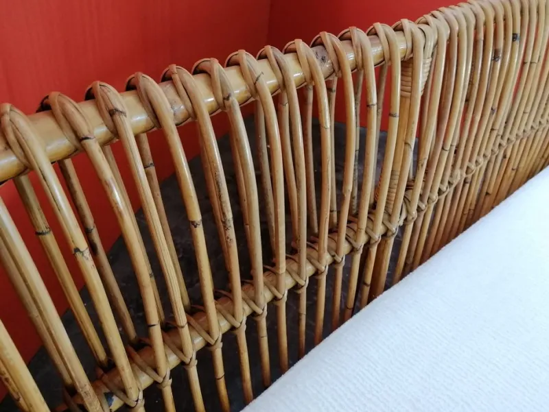 Pamono Mid-Century Italian Rattan and Bamboo Sofa, 1960s> Garden Seating