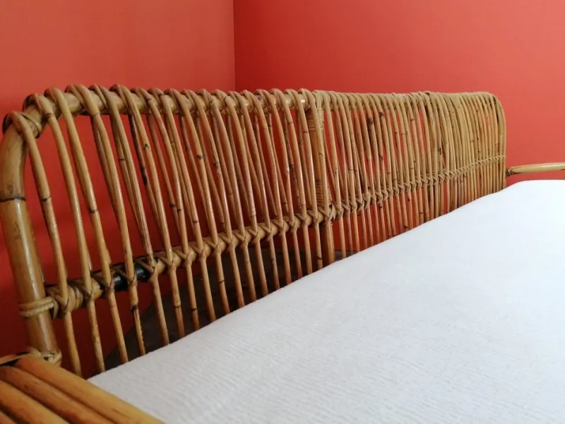 Pamono Mid-Century Italian Rattan and Bamboo Sofa, 1960s> Garden Seating