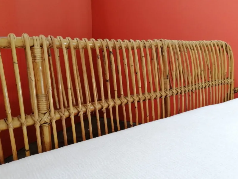 Pamono Mid-Century Italian Rattan and Bamboo Sofa, 1960s> Garden Seating
