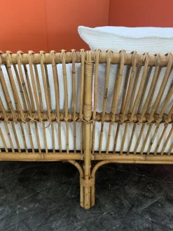 Pamono Mid-Century Italian Rattan and Bamboo Sofa, 1960s><noscript><img width=