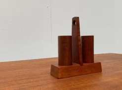Pamono Mid-Century Italian Teak Pepper and Salt Shaker from Anri Form, Italy, Set of 3><noscript><img width=