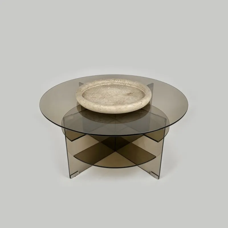 Outlet Pamono Mid-Century Italian Vide-Poche Dish in Travertine by Fratelli Mannelli, 1970s