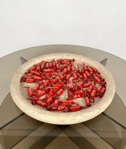Outlet Pamono Mid-Century Italian Vide-Poche Dish in Travertine by Fratelli Mannelli, 1970s