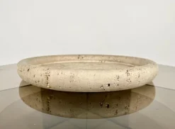 Outlet Pamono Mid-Century Italian Vide-Poche Dish in Travertine by Fratelli Mannelli, 1970s