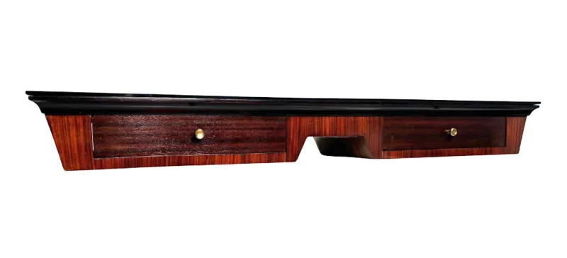 Online Pamono Mid-Century Italian Wood and Brass Console Table, 1950s