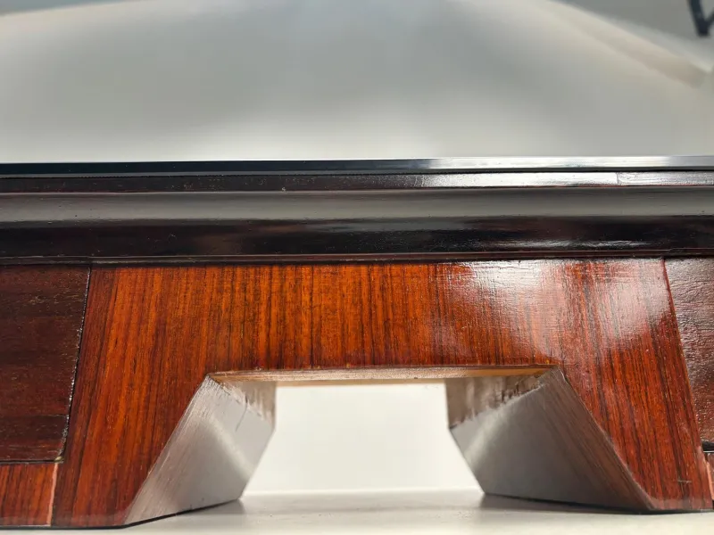 Online Pamono Mid-Century Italian Wood and Brass Console Table, 1950s