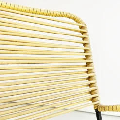 Best Pamono Mid-Century Italian Yellow Plastic Scooby Black Metal Outdoor Chair, 1960s