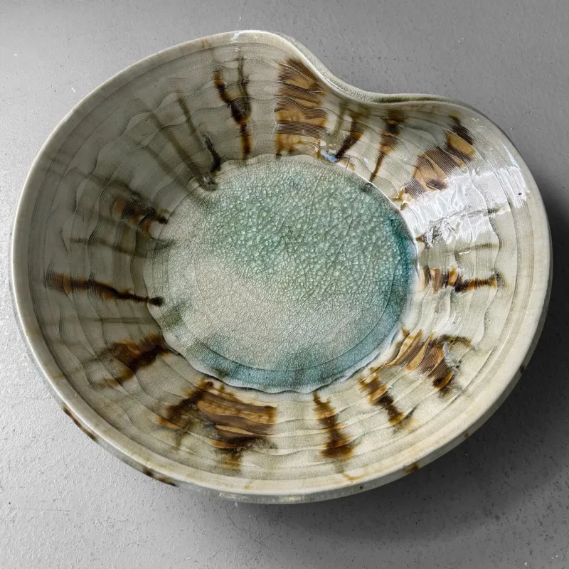Pamono Mid-Century Japanese Organic Ceramic Art Bowl, 1960s> Bowls