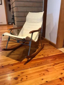 Pamono Mid-Century Japanese Rocking Chair by Takeshi Nii><noscript><img width=
