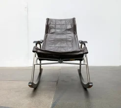 Pamono Mid-Century Japanese Space Age Folding Rocking Chair by Takeshi Nii, 1960s><noscript><img width=