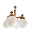 Sale Pamono Mid-Century Lamp in Brass and Opal Glass attributed to Gaetano Sciolari, 1970s