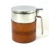 Pamono Mid-Century Leather and Steel Ice Bucket from Grasoli, 1960s> Ice Buckets & Wine Coolers
