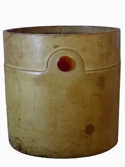 Best Pamono Mid-Century Leather Basket, 1960s
