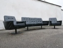 Outlet Pamono Mid-Century Leather Sofas and Armchairs from Krasemann, 1960s, Set of 3