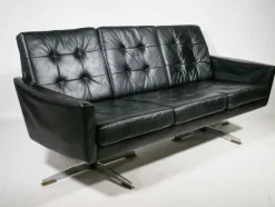 Outlet Pamono Mid-Century Leather Sofas and Armchairs from Krasemann, 1960s, Set of 3