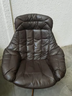 Hot Pamono Mid-Century Leather Swivel Armchair from Bramin, Denmark