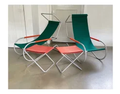 Pamono Mid-Century Lido Sun Lounge Chairs by Battista and Gino Giudici, Italy, 1950s, Set of 4> Garden Seating