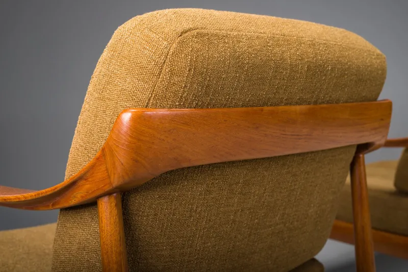 Pamono Mid-Century Lounge Chairs and 3-Seater Sofa by Walter Knoll Antimott, 1960s, Set of 3