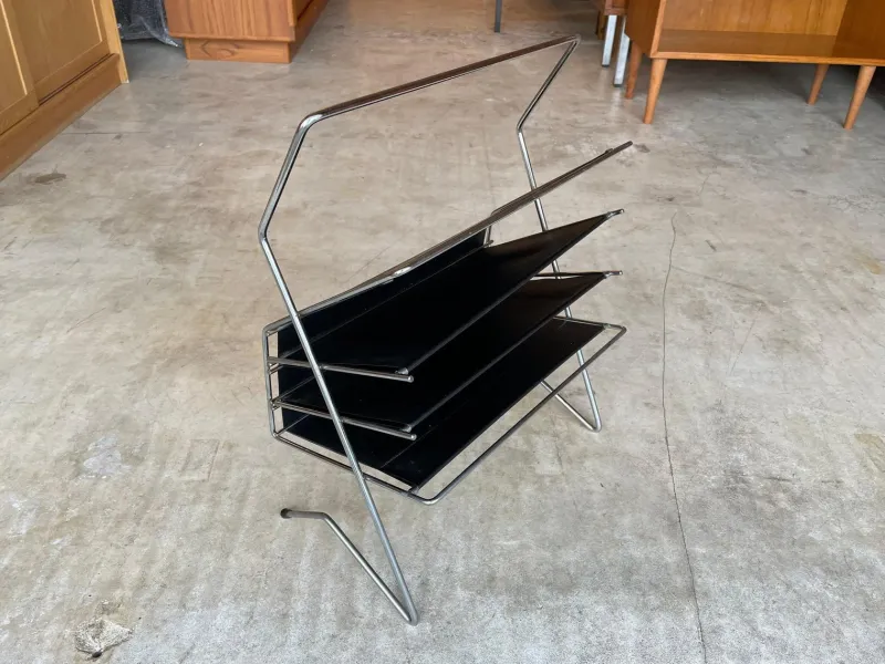 Pamono Mid-Century Magazine / LP Rack, 1960s> Magazine Racks
