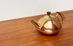 Pamono Mid-Century Metal and Teak Teapot, 1960s><noscript><img width=
