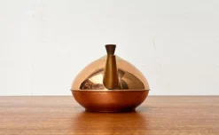 Pamono Mid-Century Metal and Teak Teapot, 1960s><noscript><img width=