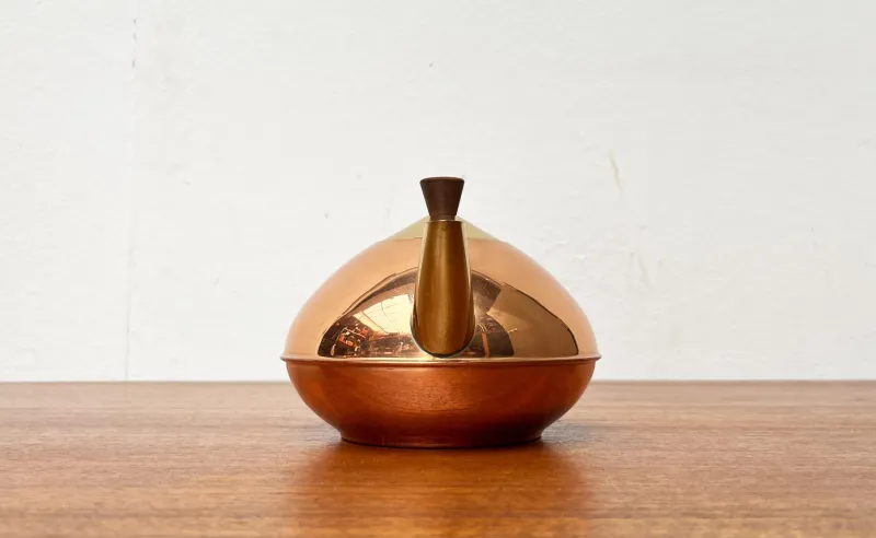 Pamono Mid-Century Metal and Teak Teapot, 1960s> Coffee & Tea Service
