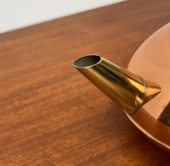 Pamono Mid-Century Metal and Teak Teapot, 1960s><noscript><img width=