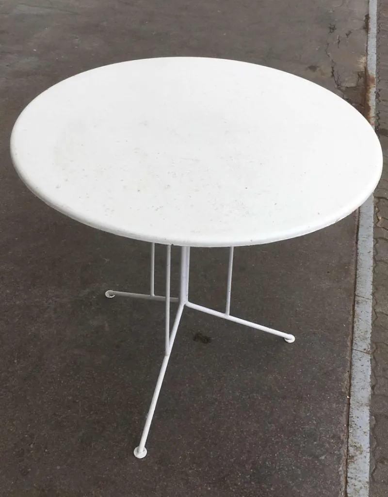 Clearance Pamono Mid-Century Minimalist German Metal Garden Table attributed to Mauser Werke Waldeck, 1960s