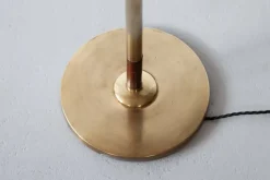 Online Pamono Mid-Century Minimalist Rosewood and Brass Floor Lamp, Denmark, 1960s