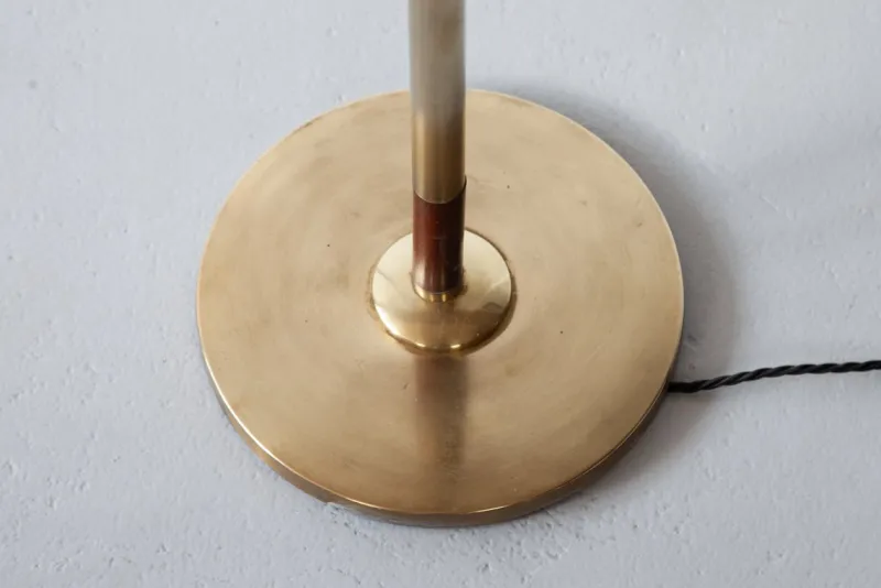 Online Pamono Mid-Century Minimalist Rosewood and Brass Floor Lamp, Denmark, 1960s