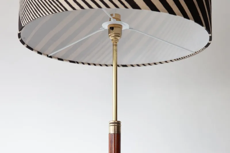 Online Pamono Mid-Century Minimalist Rosewood and Brass Floor Lamp, Denmark, 1960s