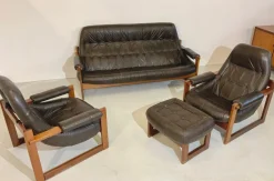 New Pamono Mid-Century Model MP-163 Earth Lounge Sofa Set by Percival Lafer, 1970s, Brazil, Set of 4