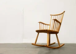 Pamono Mid-Century Model WK-S 7 Beech Rocking Chair by Arno Lambrecht for Wk Möbel, 1950s><noscript><img width=