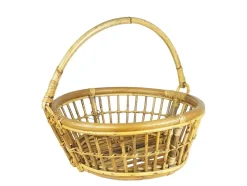 Pamono Mid-Century Moderm Italian Rattan and Rush Magazine Rack> Magazine Racks
