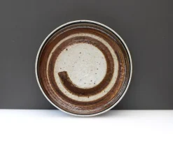 Discount Pamono Mid-Century Modern Abstract Large Art Pottery Plate by Inger Persson for Rorstrand, Sweden, 1960s
