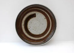 Discount Pamono Mid-Century Modern Abstract Large Art Pottery Plate by Inger Persson for Rorstrand, Sweden, 1960s