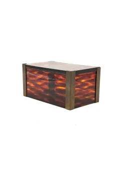 Pamono Mid-Century Modern Acrylic and Brass Jewelry Box, 1970s><noscript><img width=