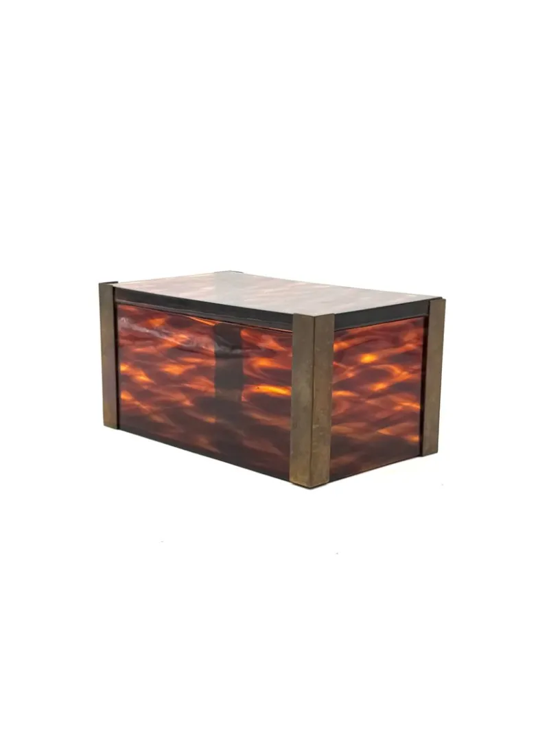 Pamono Mid-Century Modern Acrylic and Brass Jewelry Box, 1970s> Trunks Crates & Baskets
