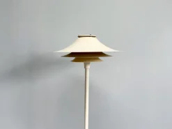 Pamono Mid-Century Modern Adina Floor Lamp with White Metal Shade from Lyfa, Denmark, 1970s> Floor Lamps