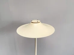 Pamono Mid-Century Modern Adina Floor Lamp with White Metal Shade from Lyfa, Denmark, 1970s><noscript><img width=