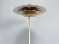 Pamono Mid-Century Modern Adina Floor Lamp with White Metal Shade from Lyfa, Denmark, 1970s><noscript><img width=